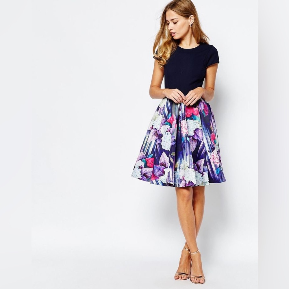 TED BAKER FLORAL PRINT DRESS